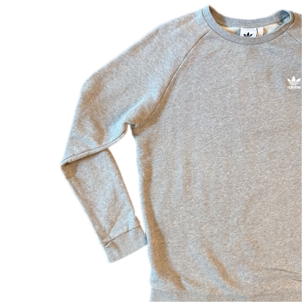 Adidas Men's Crewneck Sweater in Light Gray - Picture 3 of 6